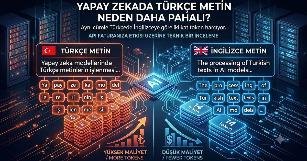 Türkçe Metin Yapay Zekada Neden Daha Pahalı? kapak görseli